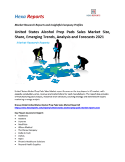 United States Alcohol Prep Pads Sales Market Size, Share, Emerging Trends, Analysis and Forecasts 2021