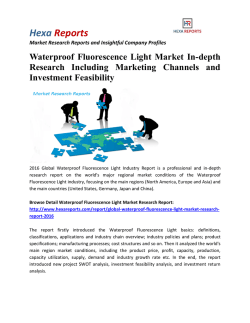 Waterproof Fluorescence Light Market In-depth Research Including Marketing Channels and Investment Feasibility