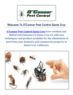 O'Connor Pest Control Company in Santa Cruz, CA