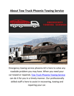 Tow Truck Towing Service In Phoenix AZ