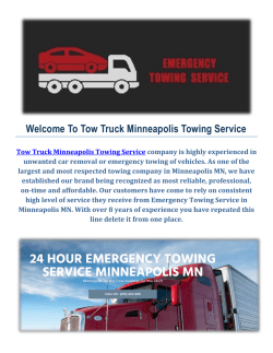 Towing Service in Minneapolis, MN