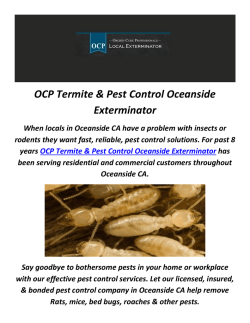 OCP Termite & Pest Control in Oceanside, CA