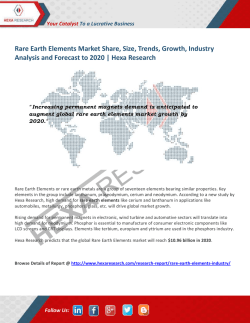 Rare Earth Elements Market Growth, 2020