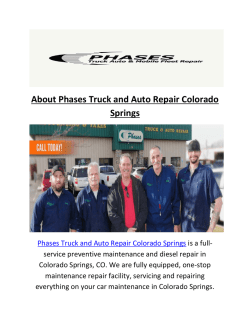 Phases Truck and Automotive Repair In Colorado Springs CO