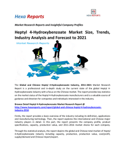 Heptyl 4-Hydroxybenzoate Market Size, Trends, Industry Analysis and Forecast to 2021