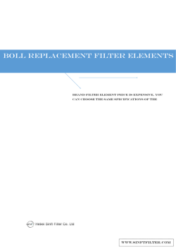 Replacement Filter Element For BOLL & KIRCH PRODUCTS