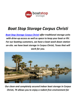 Boat Stop Storage in Corpus Christi, TX