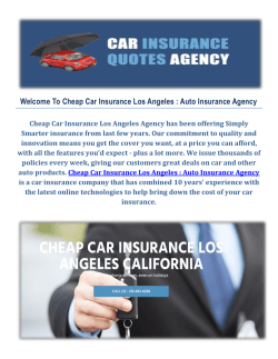 Auto Insurance Agency - Cheap Car Insurance in Los Angeles, CA