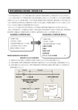 発明の新規性喪失の例外規定（特許法第 30 条）