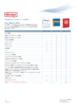 MindManager&reg; for Mac リリース比較表