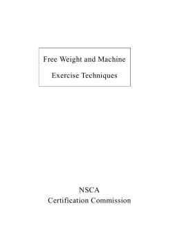 Free Weight and Machine Exercise Techniques NSCA Certification