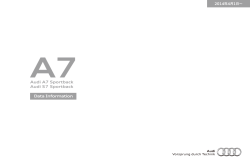 Data Information Audi A7 Sportback Audi S7 Sportback
