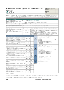 AORN Research Evidence Appraisal Tool（AORN 研究エビデンス