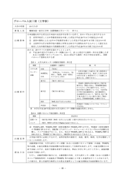 － 46 － グローバル入試I期 (工学部) 入学の時期 募集人員 10月入学