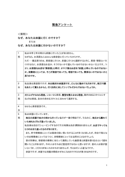 理容に対するアンケート