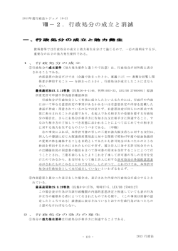 行政処分の成立・消滅