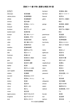 英検 3∼1 級で特に重要な単語 200 語