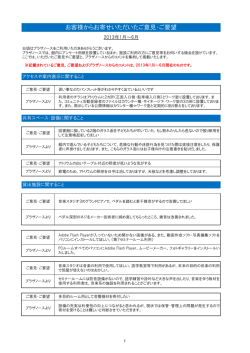 ご意見・ご要望 (2013年1月～6月) (PDF：145.6KB)