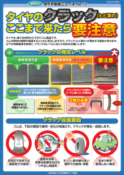 タイヤのクラック（ヒビ割れ）ここまで来たら要注意