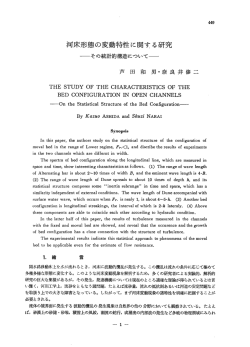 河床形態の変動特性に関する研究