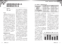私論・試論「従業員持株会を通じた経営参加を考える」