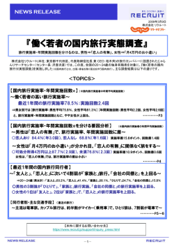 『働く若者の国内旅行実態調査』
