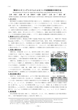 簡易モニタリングシステムによるリンゴ収穫適期の判断方法