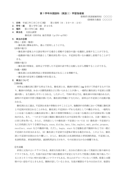 第1学年外国語科（英語Ⅰ）学習指導案