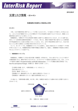 続きはこちら - 株式会社インターリスク総研