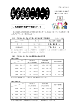 1．長期給付の掛金率の改定について