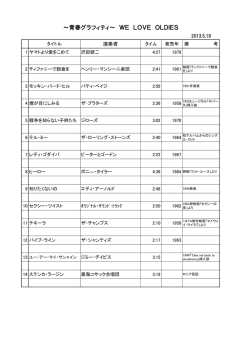 ～青春グラフィティ～ WE LOVE OLDIES