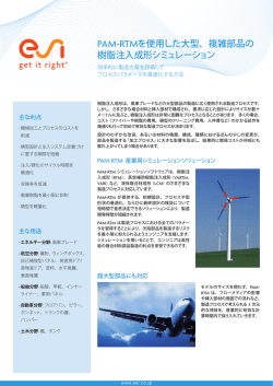 PAM-RTMを使用した大型、複雑部品の 樹脂注入成形