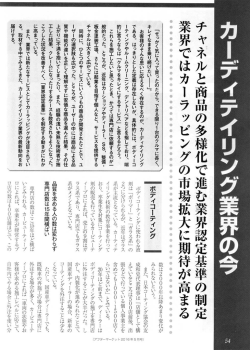 Page 1 力1ディテイリング業界の会N チャネルと商品の多様化で進む