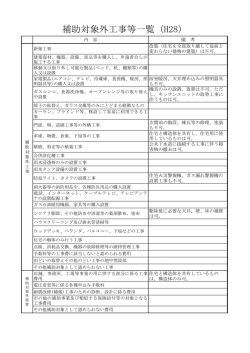補助対象外工事等一覧（H28）