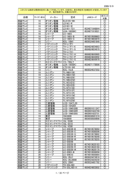 2009/5/9 品種 メーカー 型式 JANコード 液晶テレビ 16 オリオン電機