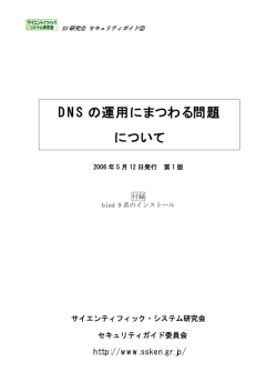 DNS の運用にまつわる問題 について - STドメイン利用ガイド TOPページ
