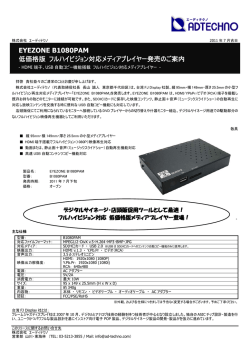 2011年7月4日 HDMI端子・USB自動コピー機能搭載 フルHDメディア
