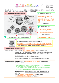 No.65 卵の質と受精について(2012/5)
