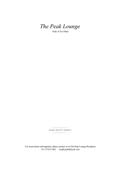 The Peak Lounge - Park Hyatt Tokyo