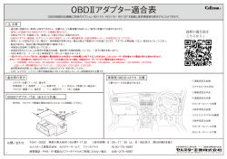 OBDⅡアダプター適合表