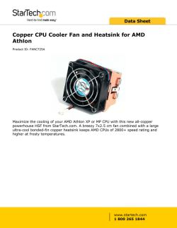 FANC725A Maximize the cooling of your AMD Athlon XP or MP CPU