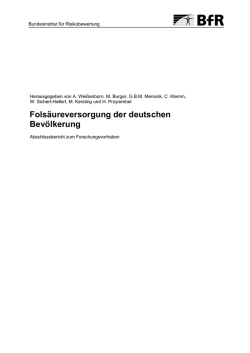 Fols&auml;ureversorgung der deutschen Bev&ouml;lkerung