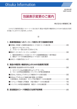 包装表示変更のご案内