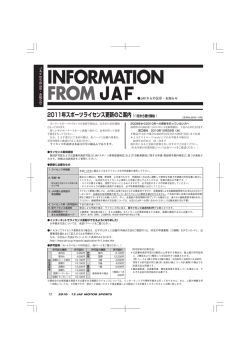 2011年 全日本カート選手権カレンダー
