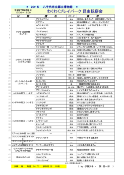 わくわくプレイパーク 昆虫観察会