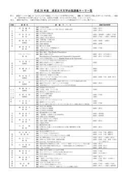 出張講義テーマ一覧