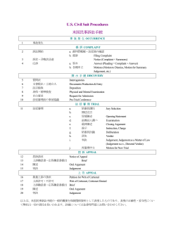 米国の裁判手続き概観 - Aegis Risk Management, Inc.