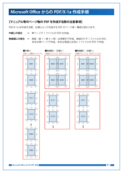 Microsoft Office からの PDF/X-1a 作成手順