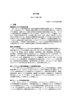 南ア月報 （2013年7月） 1．内政