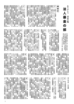 ありがとう善意の輪 法人募金の部